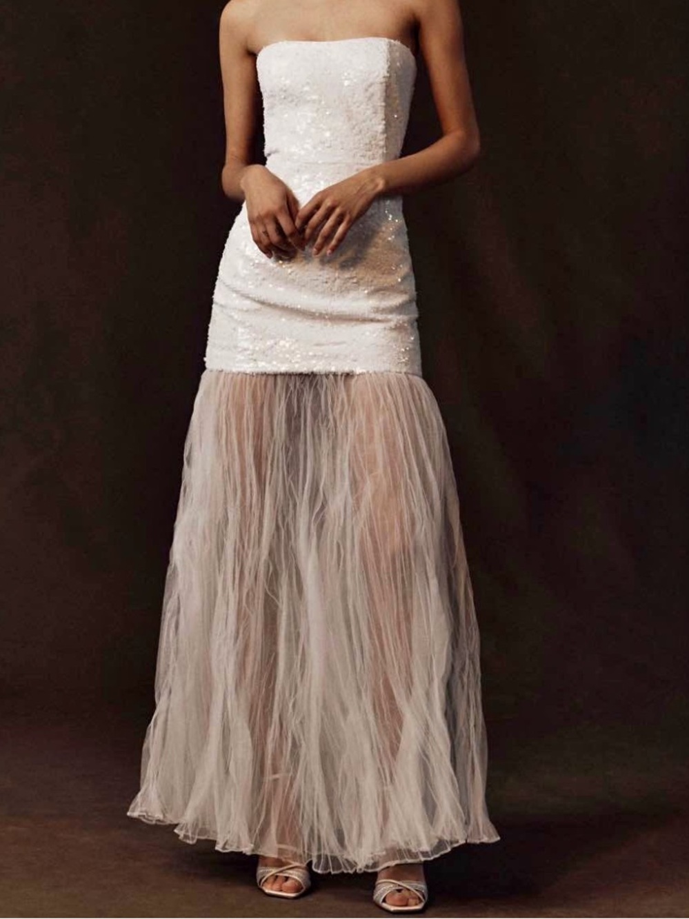 Anthropologie Wedding x Shona Joy Illusion Contrast Maxi Dress NWT